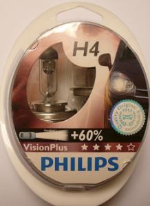 PHILIPS / 12342 VP-S2 / Лампа (фарная) H4 12V 60/55W P43t VISION PLUS, +60% (компл.2шт) (пр-во Philips) фото 1