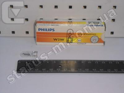 PHILIPS / 12256CP / Лампа (подсветка номера) W3W12V 3W W 2,1X9,5d (пр-во Philips) фото 1
