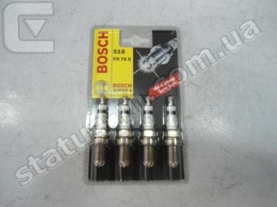 BOSCH / 0 242 232 802 / Свеча зажигания ВАЗ 2110-12 Super-4 инжек (4 шт. блистер) (FR78Х) 4 эл. (пр-во Bosch) 16 ключ фото 1