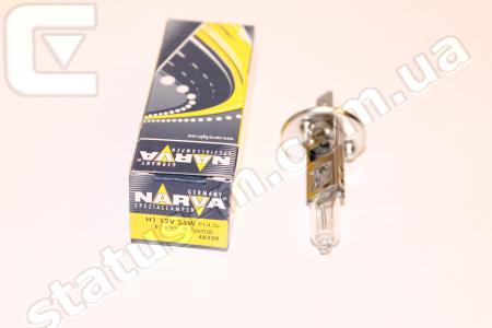 NARVA / 48320C1 / Лампа H1 P14,5s дальний, ближний, противотуманный свет 12V 55W (UV stop) (пр-во NARVA) в упак. фото 1