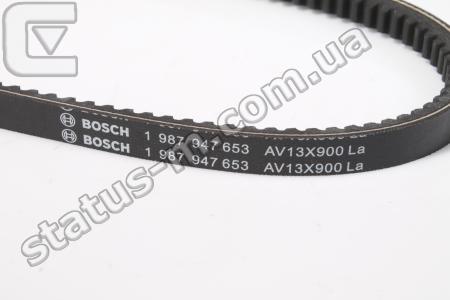 BOSCH / 1 987 947 653 / Ремень привода генератора AVX13x900 Газель широкий (зубчатый) (пр-во Bosch) фото 2
