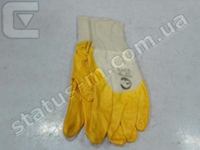 Poland / 529 / Перчатки тканевые с напылением резины (пр-во Польша) жолтые фото 1
