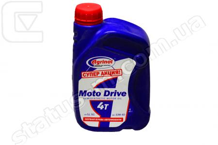 Агринол / 10W-40 Moto Drive 4T / Масло моторное 10W-40 полусинтетическое Moto Drive 4T API SJ\SG (1л) (пр-во Агринол) фото 1