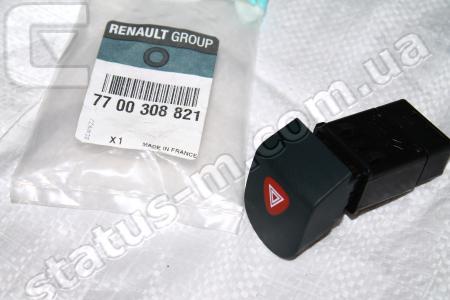 RENAULT / 7700308821 / Кнопка сигнализации аварийной Renault Kangoo (пр-во RENAULT) фото 1