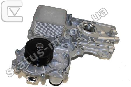 CUMMINS / 5474753F,5563774,5681964 / Крышка блока цилиндров передний Газель NEXT,Бизнес дв.Cummins ISF 2.8 Euro-3 в сборе (с маслянным насосом, охладит.) (пр-во Cummins) фото 2