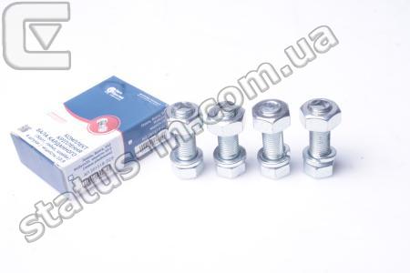 Авто Престиж / 201518-П29 / Болт вала карданного Газель,Волга,УАЗ компл. (болт 4шт+гайка 4шт+гровер 4шт) М10х1х30 (тверд. 10.9) в упак. (пр-во Авто Престиж) фото 1