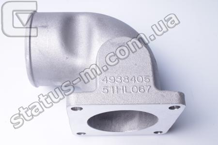 Cummins Investmen / 4938405  / Патрубок коллектора впуск. КамАЗ,МАЗ,ПАЗ,ЛиАЗ дв.Cummins 4ВТ,6ВТ (воздуховод) алюминий (пр-во Cummins Investmen) фото 2