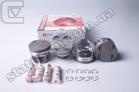 AMP / 406-1004015 / Поршень цилиндра Газель,Волга дв.406 d=92,0 гр.Б М/К (поршень 4шт+палец поршневой 4шт+кольцо стопорное 4шт) (пр-во AMP) фото 1