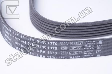 BOSCH / 1 987 946 278 / Ремень 6PK1370 привода генератора Газель,Соболь,Газель NEXT,Бизнес,Волга дв.406 с ГУР,4216,Evotech 2,7 (поликлиновый) (пр-во Bosch) фото 2