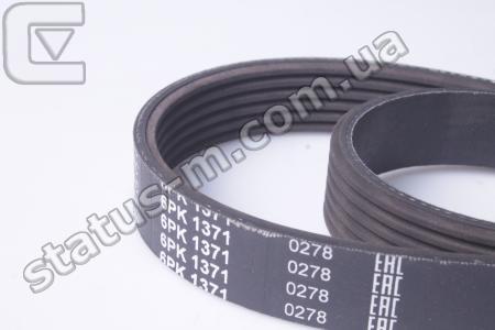 Rubena,Чехия / 406-1308020-01 / Ремень 6PK1371 привода генератора Газель,Соболь,Газель NEXT,Бизнес,Волга дв.406 с ГУР,4216,Evotech 2,7 (поликлиновый) (пр-во Rubena,Чехия) фото 2